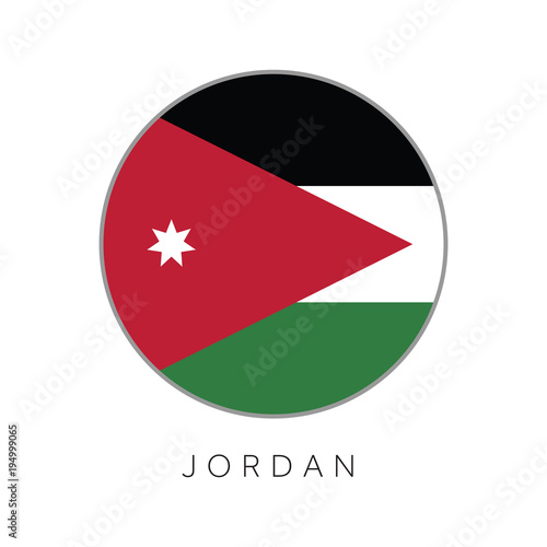 Free Download Jordan flag round circle vector icon - GFXLoad