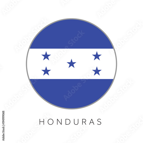 Honduras flag round circle vector icon