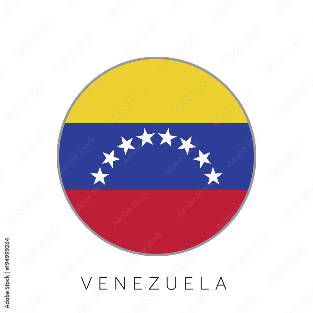 Venezuela flag round circle vector icon Venezuela flag round circle vector icon