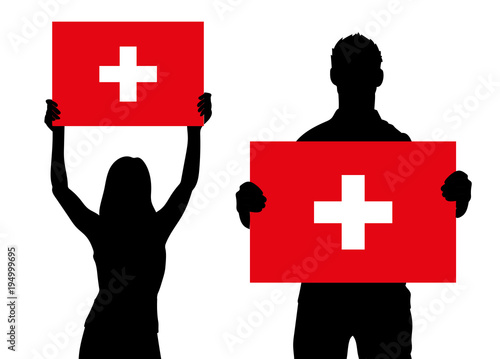 Zwei Fans - Schweiz
