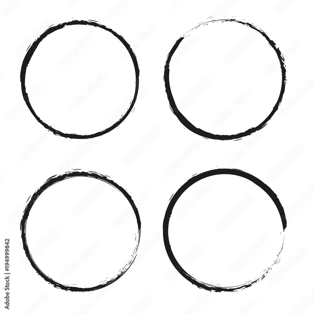 Set of grunge circles.Vector grunge round shapes. Set of grunge circles.Vector grunge round shapes.