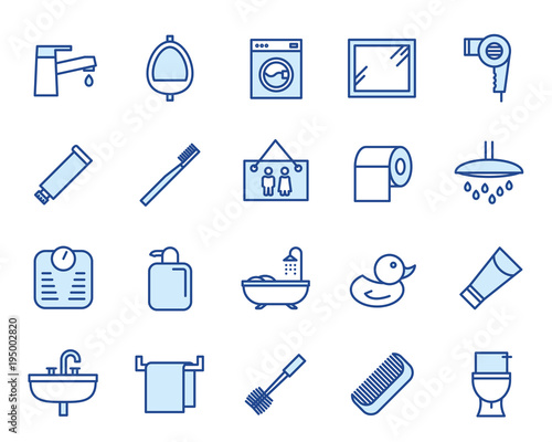 Bathing Vector Icon Set