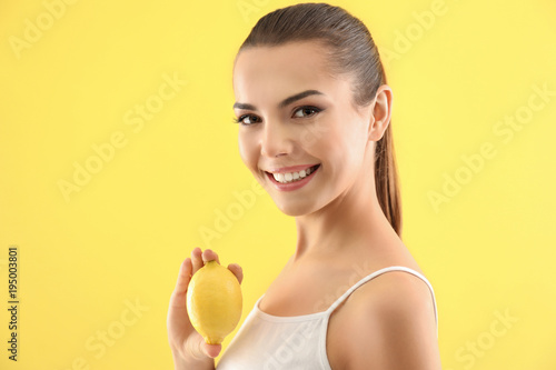 Beautiful young woman with ...