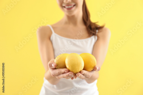 Beautiful young woman with ...