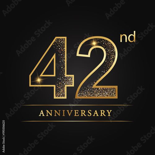 anniversary,aniversary, forty-two years anniversary celebration logotype. 42nd anniversary logo. forty-two years. photo