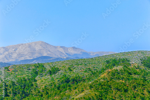 Mountain landscape in a hot summer day.