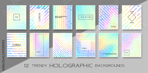 Abstract Fluid, lines and shapes creative templates, cards, color covers set. Geometric design, liquids, shapes. Trendy vector collection.
