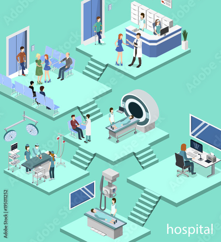 Set of object yoga and pilates, people are doing sports isometric 3D vector illustration