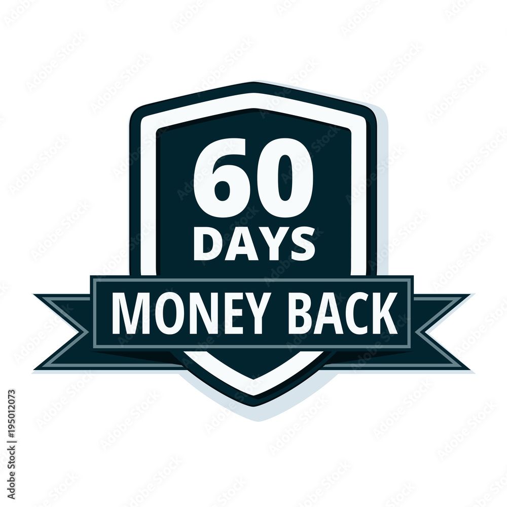 60 Days Money Back Shield illustration 60 Days Money Back Shield illustration