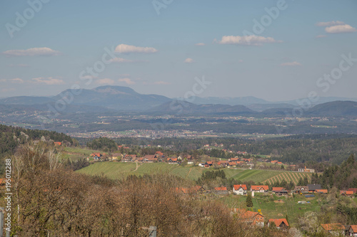 Panorama von St Stefan ob Stainz in der Weststeiermark, sowie Greisdorf photo