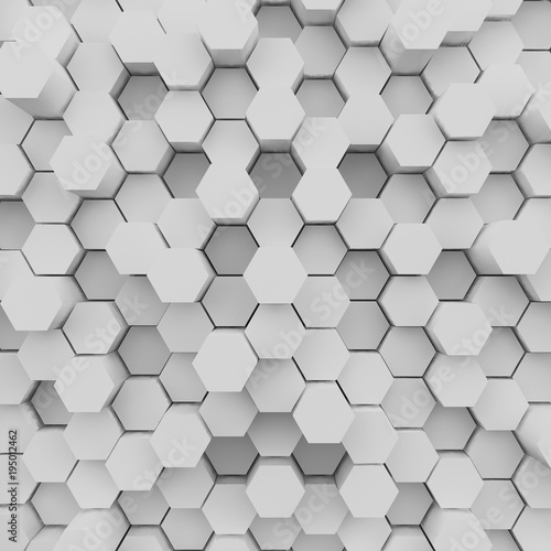 Fototapeta Naklejka Na Ścianę i Meble -  3d rendering of  hexagons background