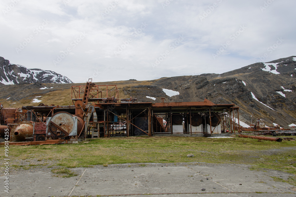 Grytviken - old whaling station on South Georgia Grytviken - old whaling station on South Georgia