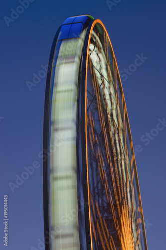 Blurred Ferris Wheel at twilight Nottingham Nottinghamshire England