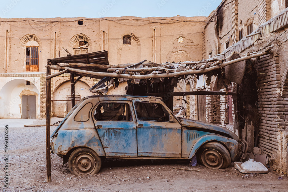 old car in the city of Yazd in Iran