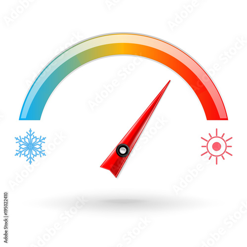 Temperature scale. Weather indication