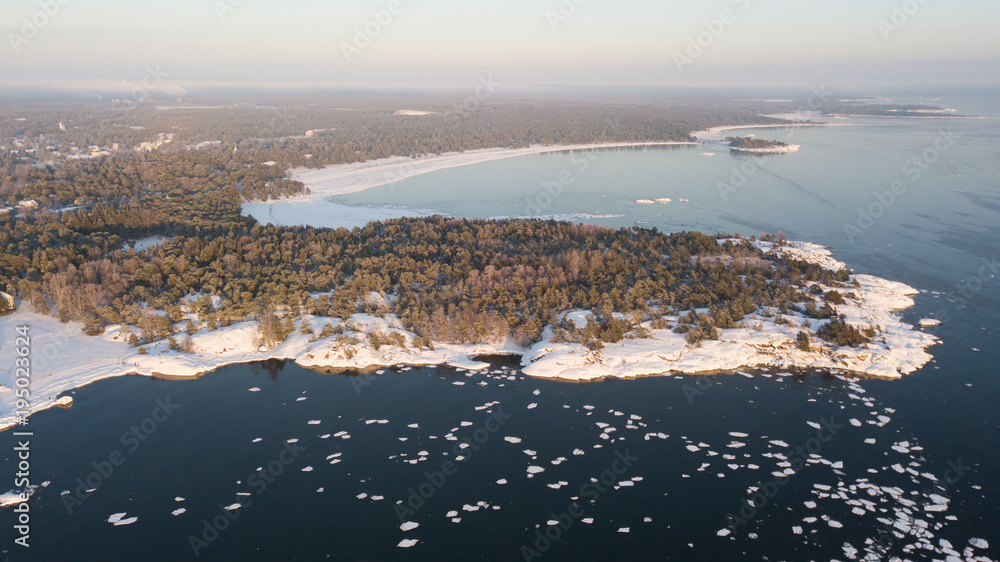 Frozen beaches in Hanko,  Finland