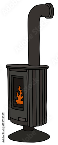 The modern design black stove