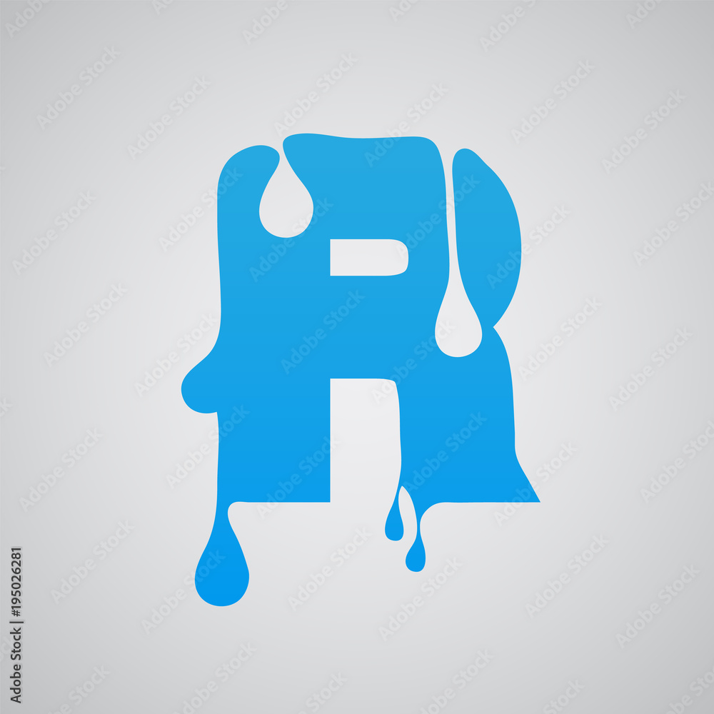 Blue flow character, vector. Blue flow character, vector.