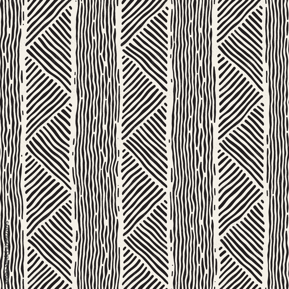 Seamless geometric doodle lines pattern in black and white. Adstract hand drawn retro texture. Seamless geometric doodle lines pattern in black and white. Adstract hand drawn retro texture.