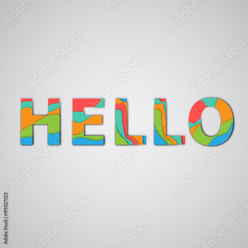 Colorful word, vector illustration
