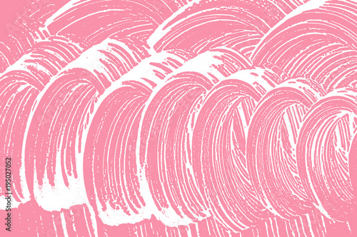 Natural soap texture. Admirable bright pink foam trace background. Artistic divine soap suds. Cleanliness, cleanness, purity concept. Vector illustration.