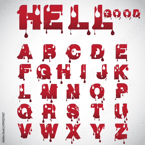 "Hell good" made from flow font, vector.