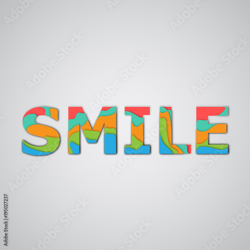 Colorful word, vector illustration