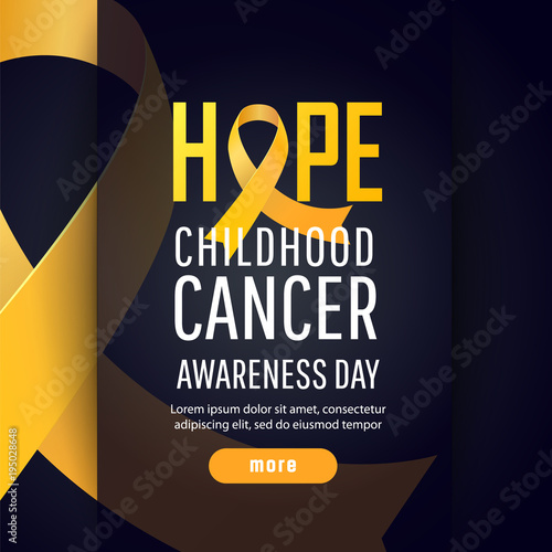 Banner for childhood cancer awareness day 