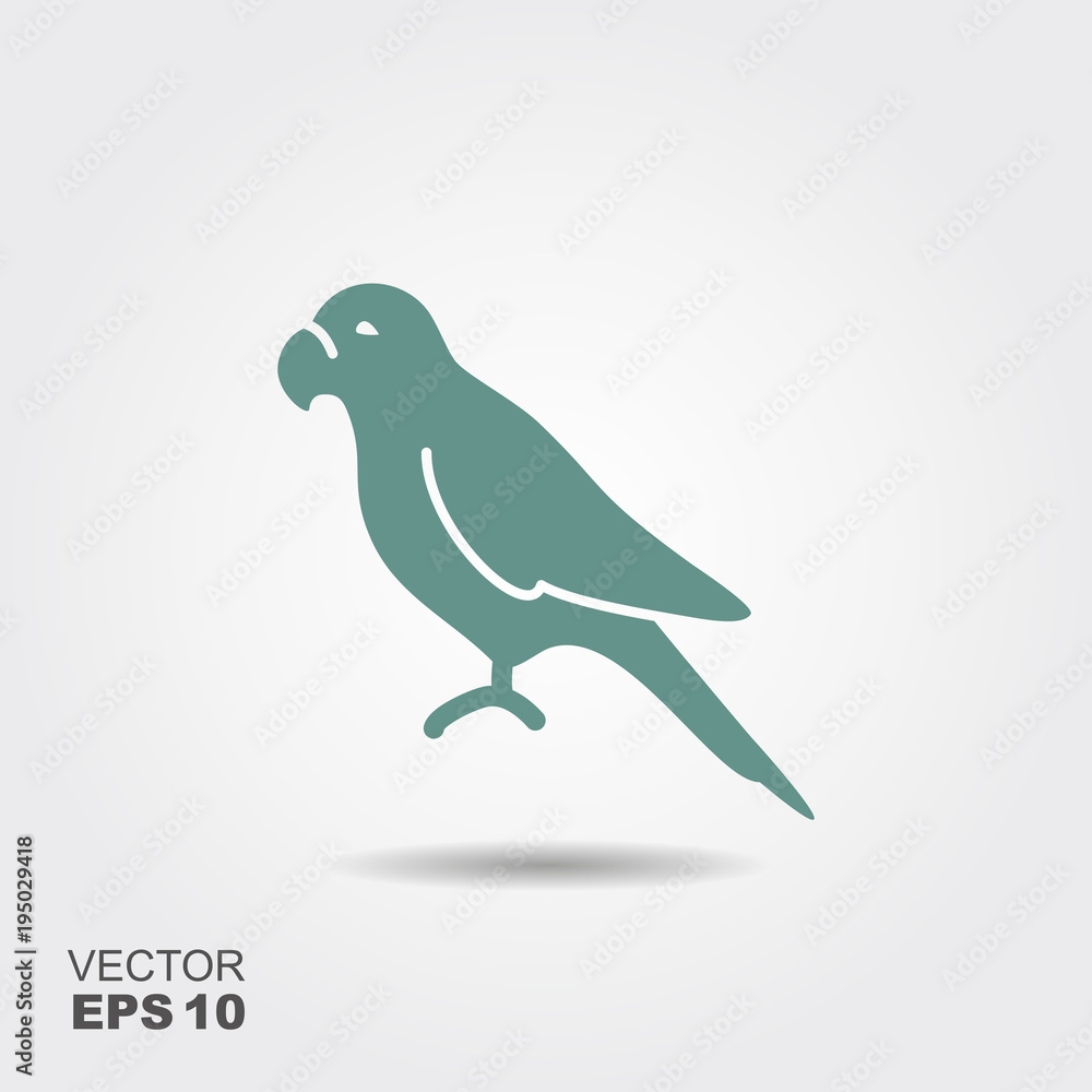 Parrot icon Flat. Parrot icon Flat.