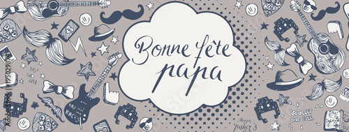 French Happy Father's Day background