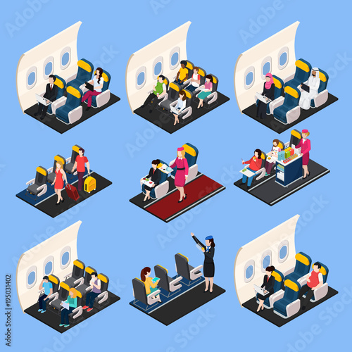 Airplane Passengers Composition Set
