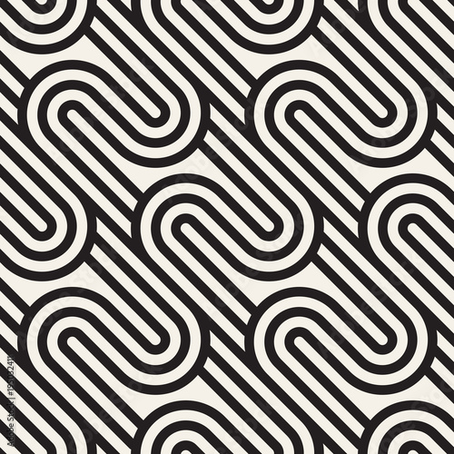 Vector seamless lattice pattern. Modern stylish texture with monochrome trellis. Repeating geometric grid. Simple graphic background.
