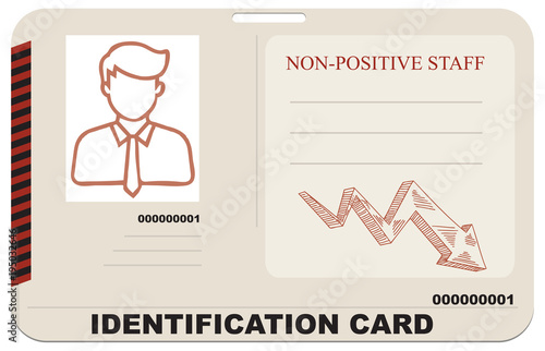 Identification card for non-positive staff