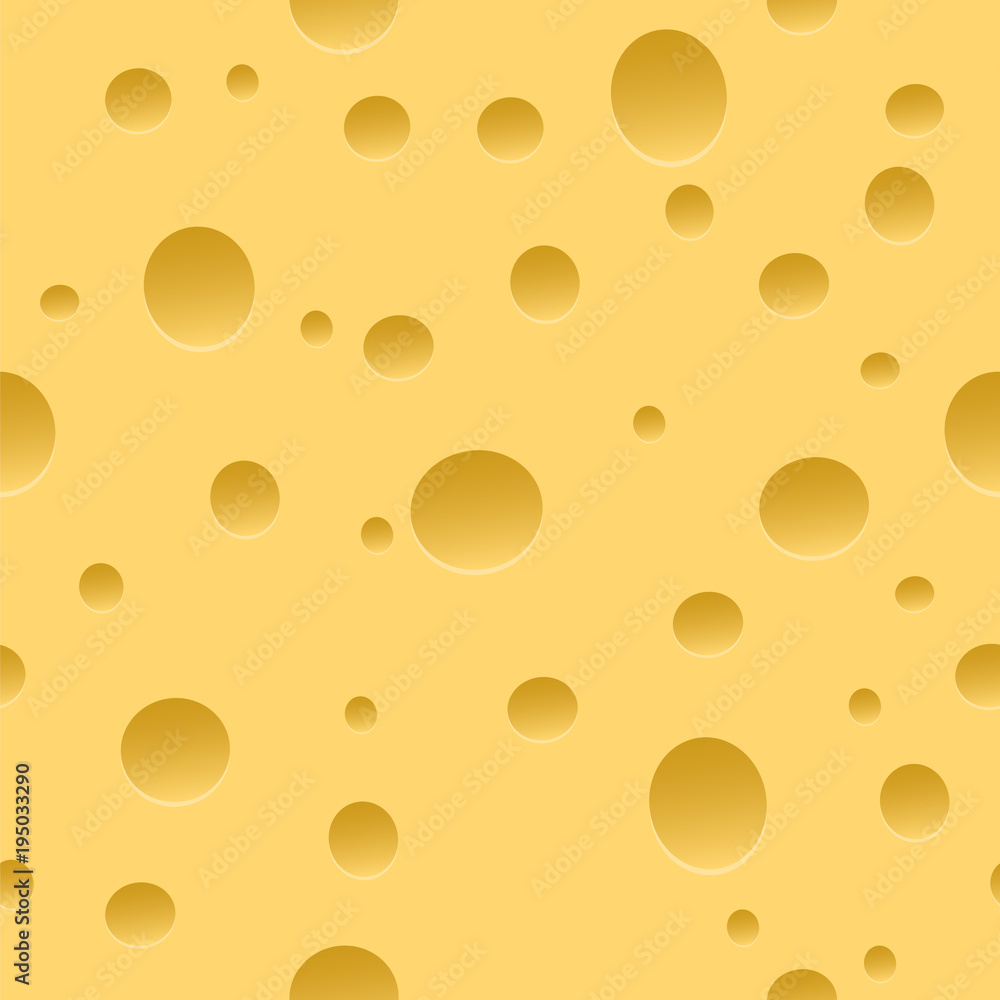 Seamless cheese pattern. Vector illustration