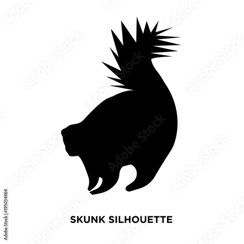 skunk silhouette on white background