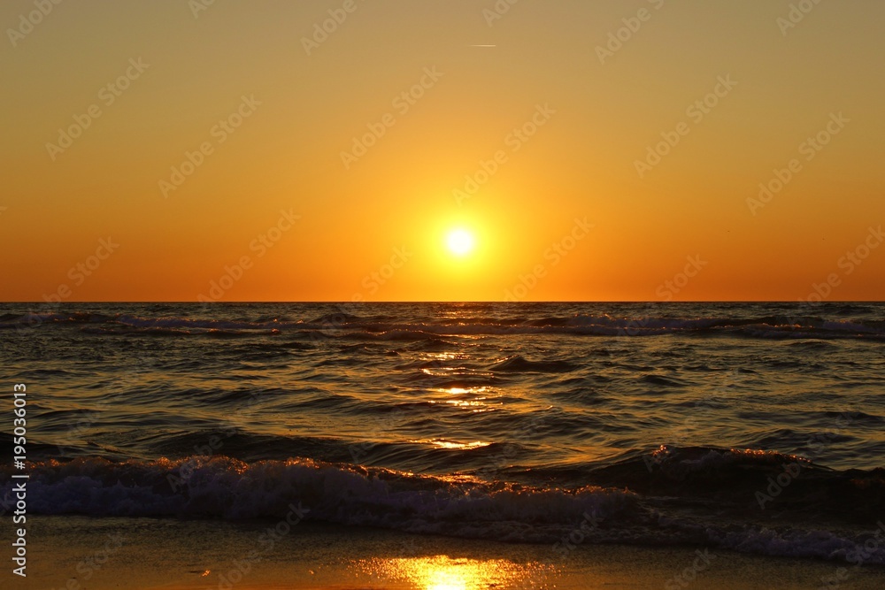 ocean sun sunset sea