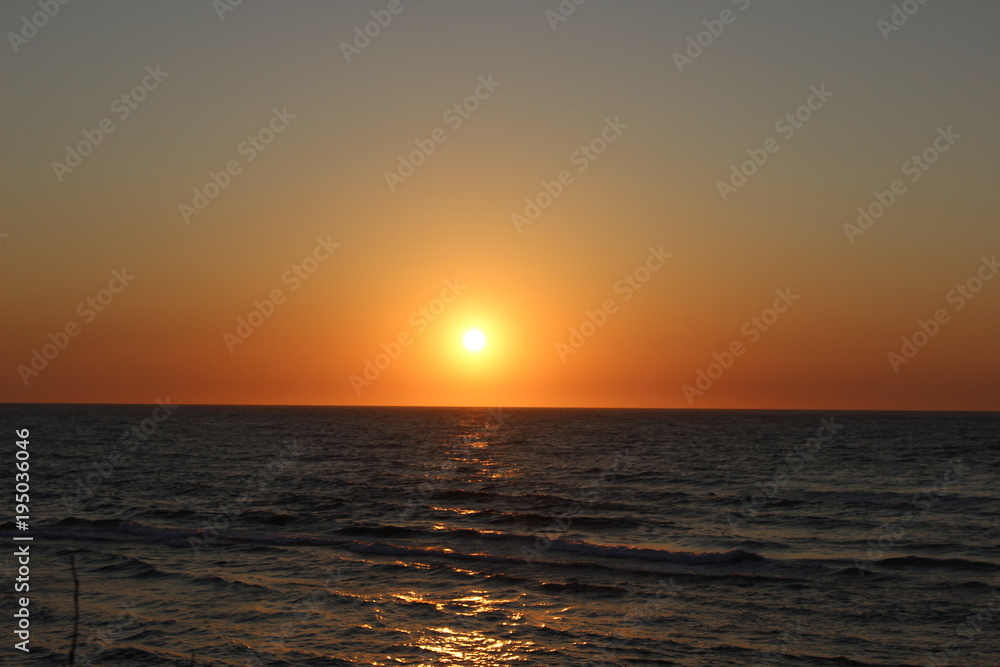 water sea sunset sky sun