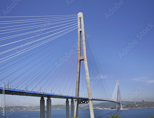 Russian bridge in Vladivostok. Russia © Andrey Shevchenko