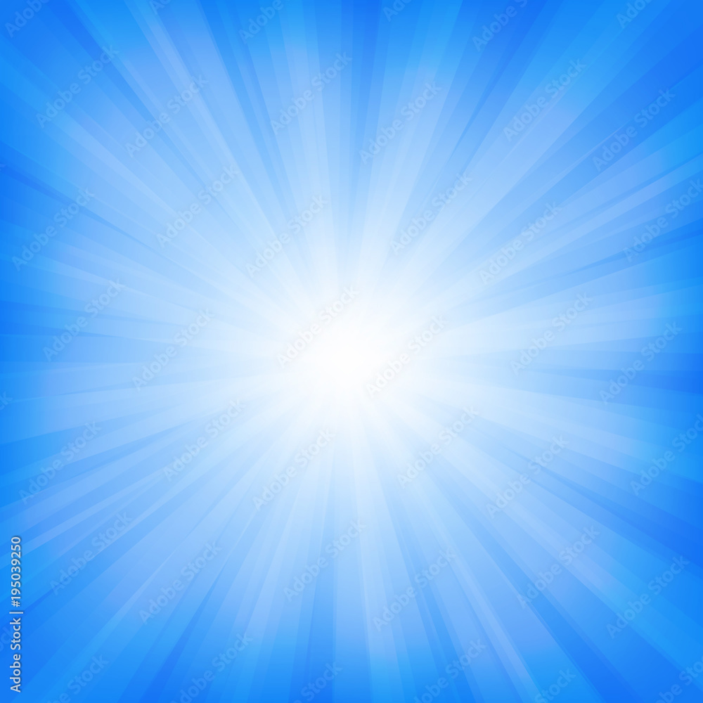 Blue Sunburst Background