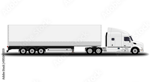 realistic truck. side view.