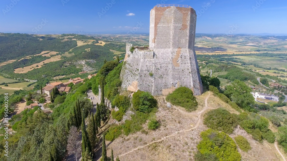 Fortress on top of a countryside hill
