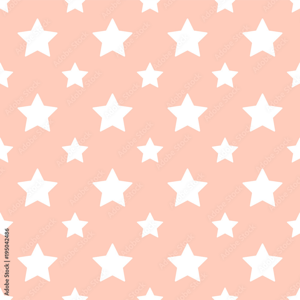 Seamless geometric pattern from stars. Stars on a pink background. Vector illustration Seamless geometric pattern from stars. Stars on a pink background. Vector illustration