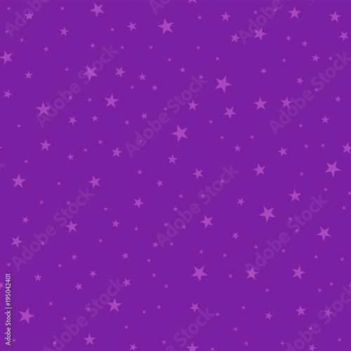Seamless geometric pattern from stars. Stars on a purple background. Vector illustration
