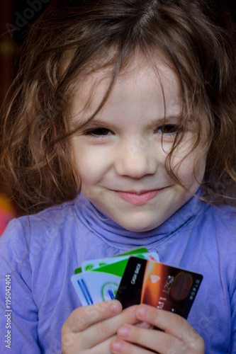 Young adorable kid girl wit...