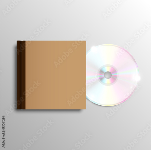 Brown CD case, vector.