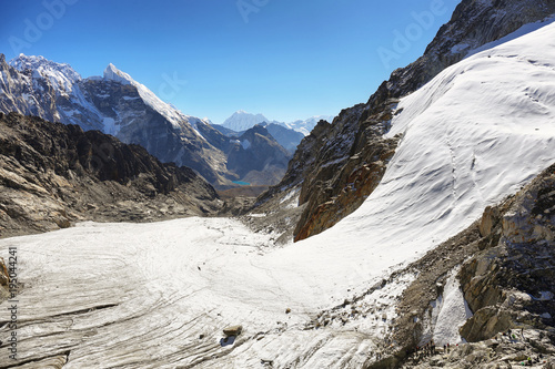 Cho La pass in Everest region, Nepal