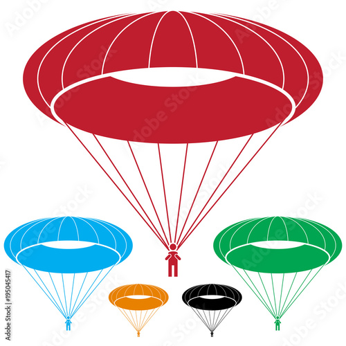 Paratrooper Parachute SkyDiving Man Icon