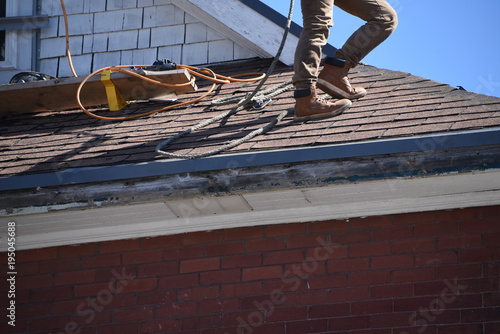 Moving down the roof