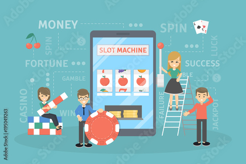 Playing casino on smartphone.