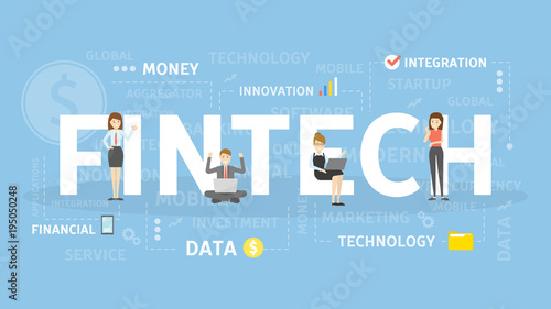 Fintech concept illustration.